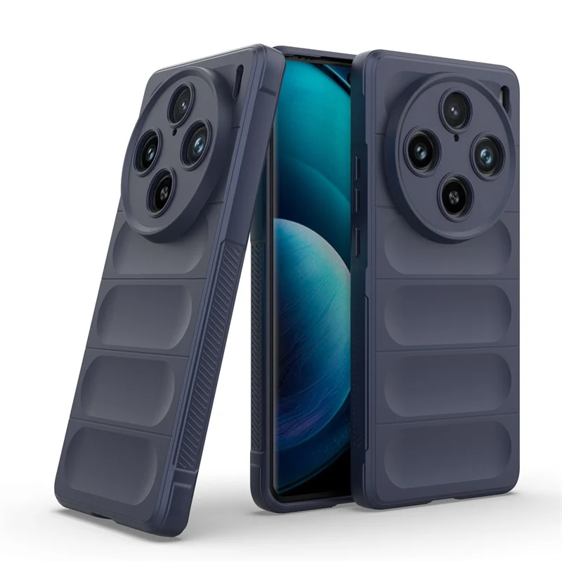 Per Vivo X100 Pro Case Fiber Carbon Luxury Capa Rubber Funda Custodie Per Vivo X100 X90 Prophone Cover Posteriore Per Vivo X100 Pro 5G