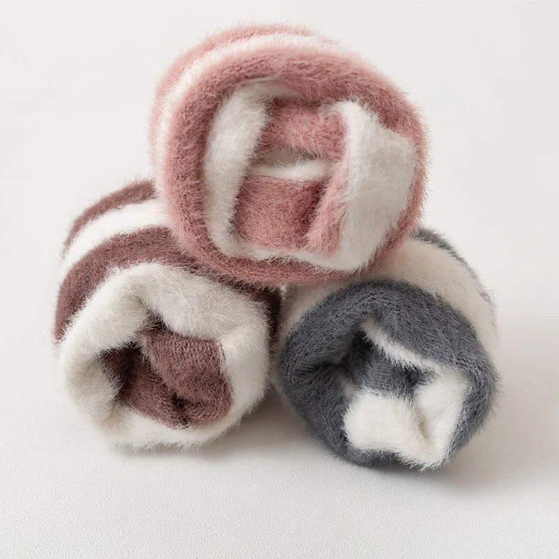 Newborn Baby Socks Cute Striped Socks Infant Kid Cotton Toddlers Leg Warmers Knee Soft Velvet Long Baby For Girls Boy
