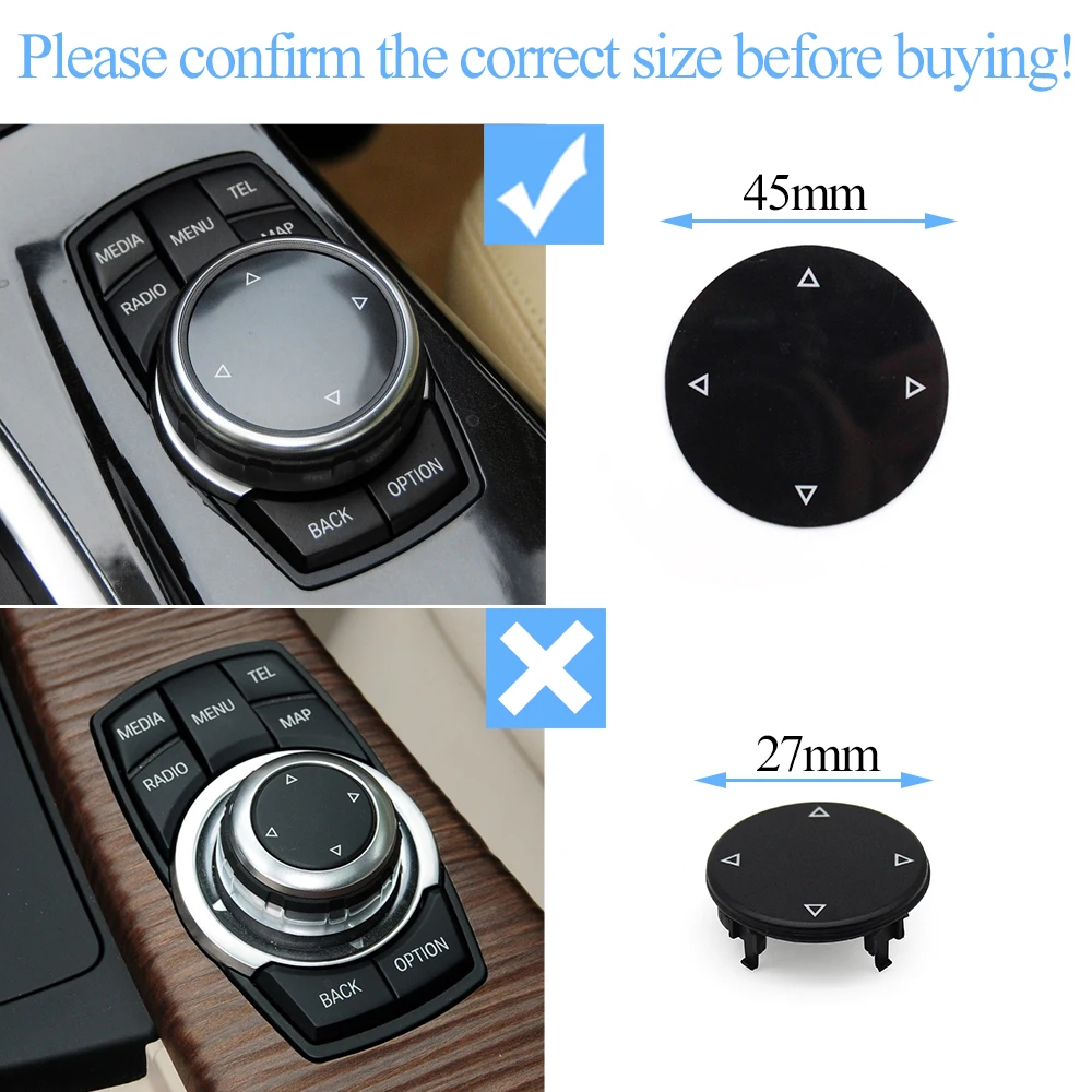 Car Console CIC IDrive Multimedia Menu Switch Button For BMW 1 2 3