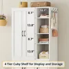 Armoire Wardrobe Closet 70" H,  5 Doors Bedroom Wooden Wardrobe with 4 Storage Shelves and Hanging Rod 4