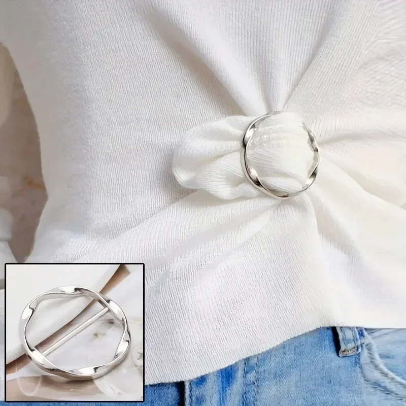 5pcs Metal Round Circle Clip Buckle Shawl
