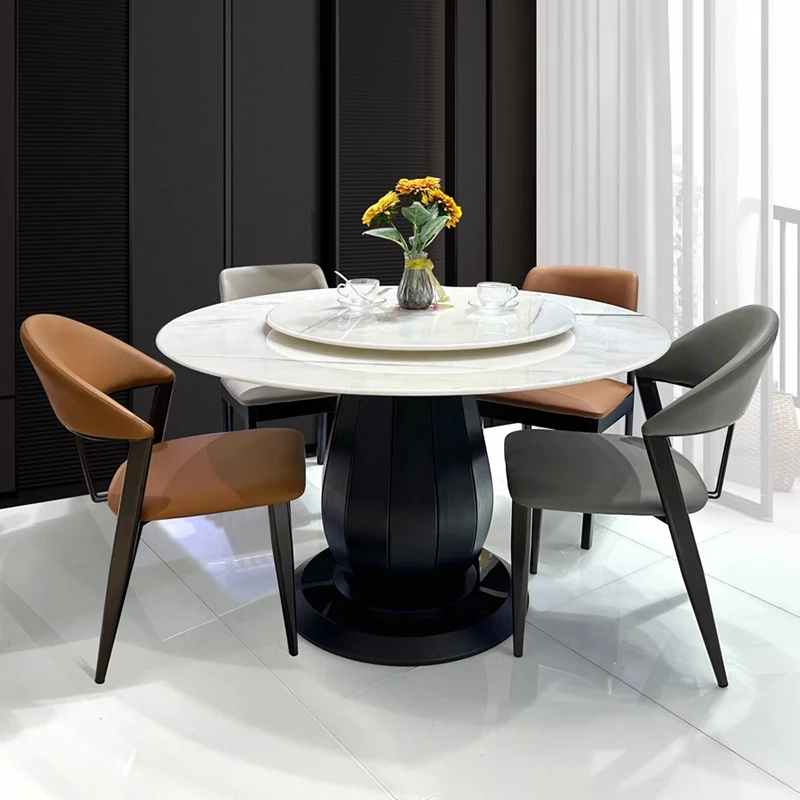 

Round Mobile Dining Tables Marble Side Coffee Wall Kitchen Nordic Dining Tables Luxury Sillas Para Comedor Room Furniture