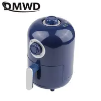 1L Capacity Oil Free Deep Fryer French Fries Chicken Frying Machine Time and Temperature Adjustable Smokeless Mini Bake Oven 1
