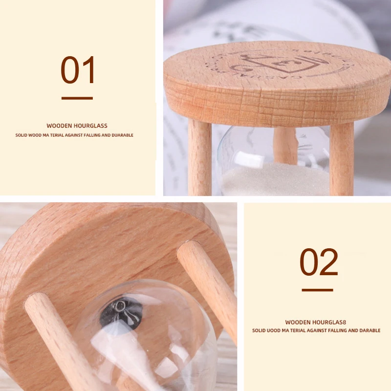 3/5 Min Wooden Hourglass Desktop Decoration Sand Clock Creative Timer Kid Game Gift Shower Timer 1pcs sand timer liquid hourglass timer colored hourglass