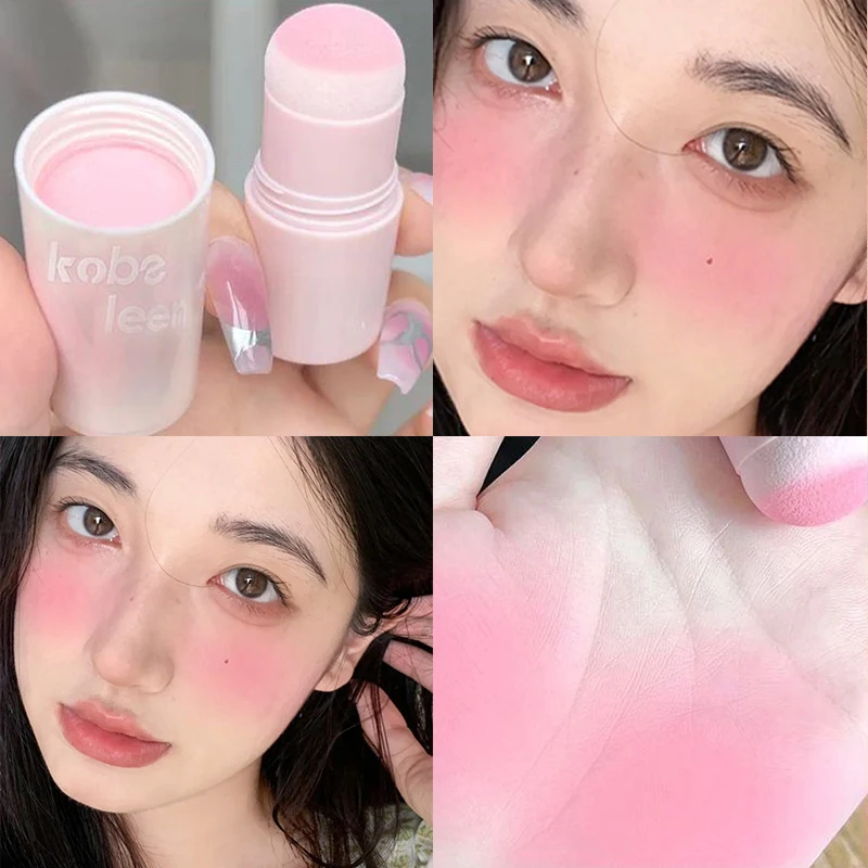 Double-Ended Blush Stick Sponge Fard Facciale Waterproof Brightening Face Contouring Shadow Fard Tint Cheek Cosmetici Coreani