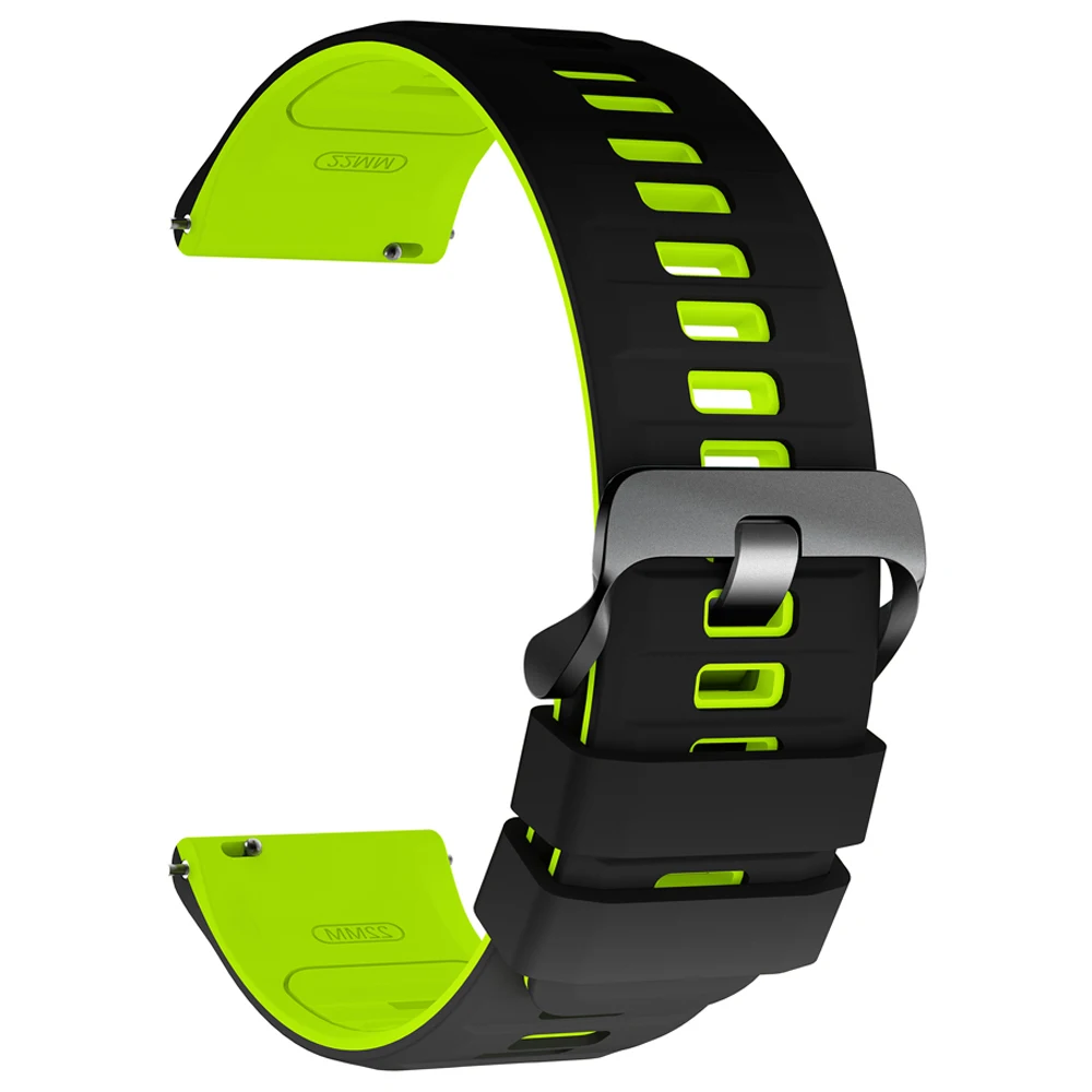 Enhanced Soft Rubber Sports Strap | Premium Replacement Bracelet, 20mm/22mm