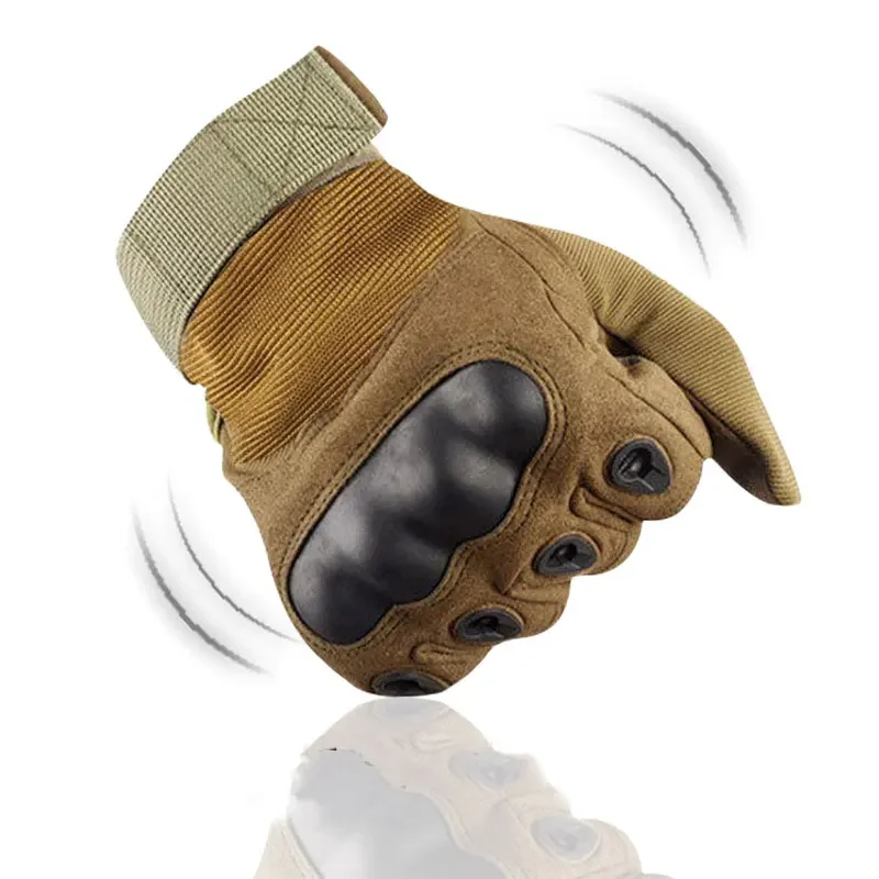 Super Fiber Leather Shell Hard Shell Tactical Gloves Men's Riding Protection Anti Cutting Fitness Training Gloves