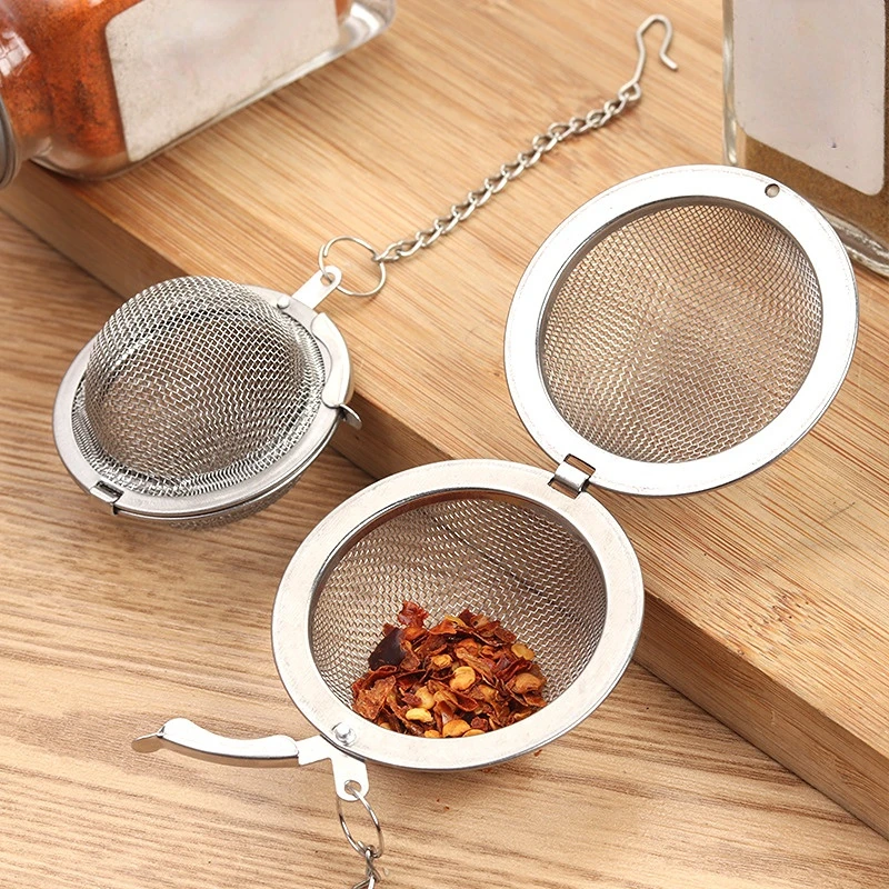 Cooking Strainers 304 Stainless Steel Seasoning Ball Bag Seasoning Halogen Sauce Pot Soup Bag Stew Meat Filter ball Tea Ball Kitchen Tools