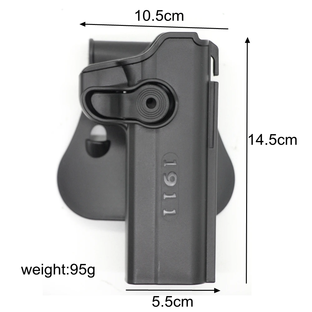 Description Picture 6 of itemTactical Pistol Holster Mag Pouch for Colt 1911 Adjustable Paddle Belt Gun Holster Magazine Holder Hunting Accessories