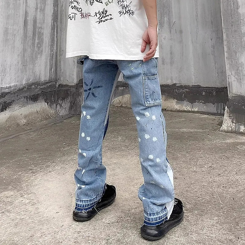 2026 Y2K Mode Tuschmalerei Neue Baggy Stacked Jeans Kpop Cargo-Hosen für Herren Kleidung Damen Luxus-Denim-Hosen Ropa Hombre – Detail 11