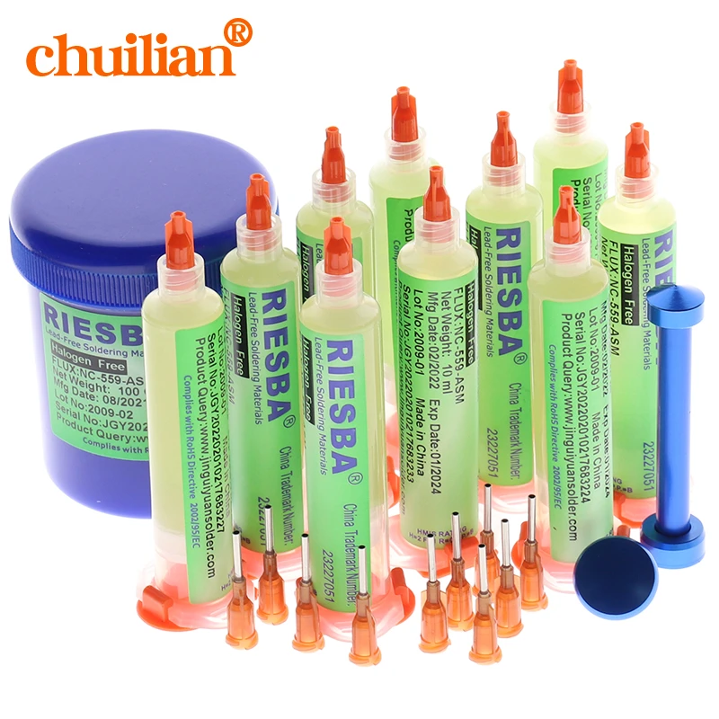 RIESBA NC-559-ASM The high quality solder paste solder paste flux oil cylinder welding needle mouth welding wire types