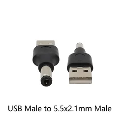 USB 2.0 Type A Male to Female Jack DC Power Adapter Plug - 5Pcs (USB M to M)