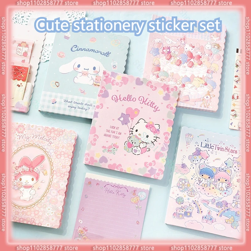 

Sanrio Letter Set Kawaii Kt Cat Mymelody Cinnamoroll Cartoon Japanese Envelope Sticker Children Stationery Gift Writing Supplies