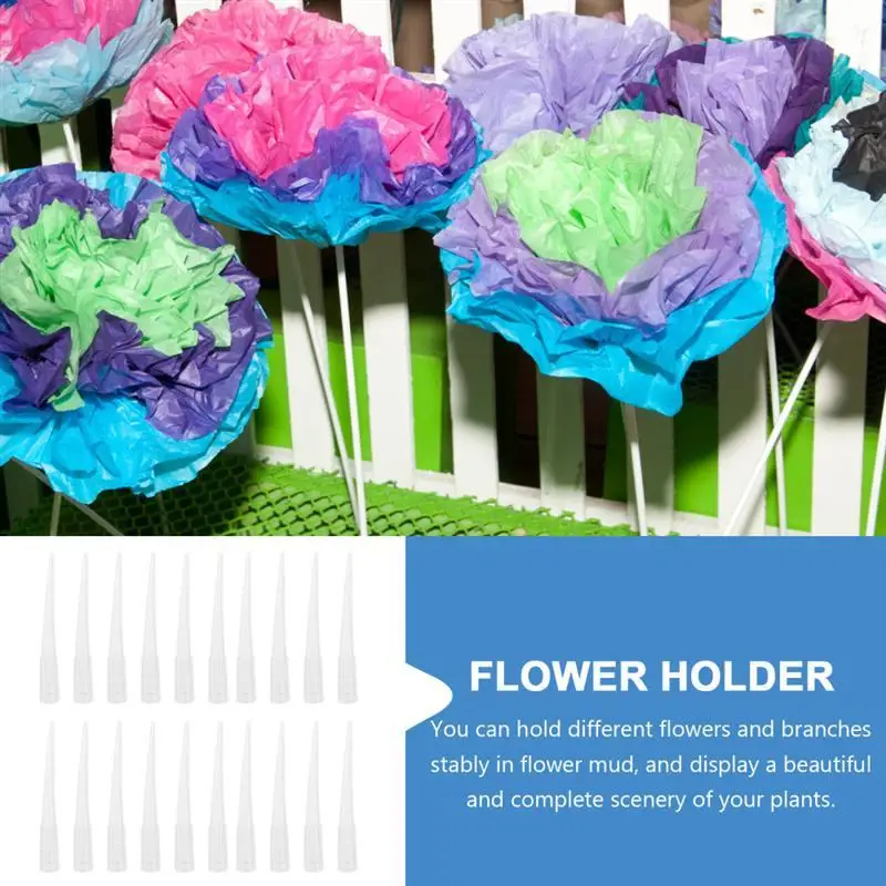 100Pc Flower Stems Tube Holder Flower Arranger Valentine'S Day Immortal Flower Rose Box Flower Mud Flower Water Tubes with Picks