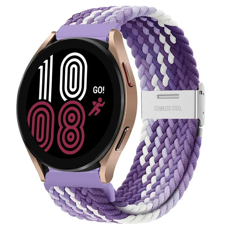 Braided Elastic Nylon Band - 20mm/22mm - Multi-Functional Smartwatch Bracelet