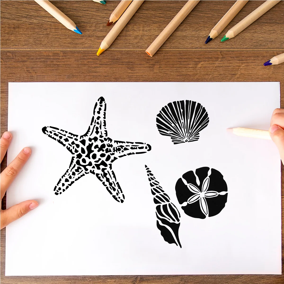 

8pcs Painting Stencils Coral Painting Templates Kids Drawing Templates Painting Template Drawing Stencil for Kids Children