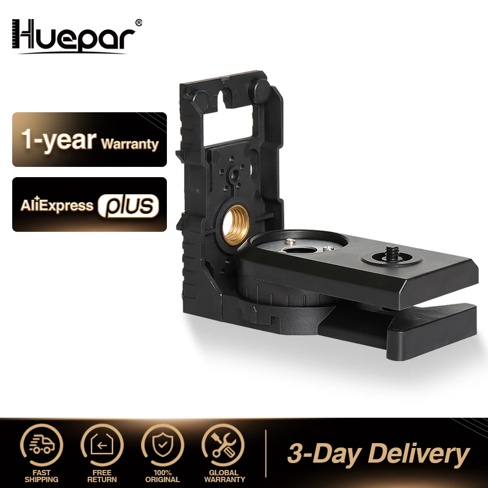 

Huepar Multifunctional L-shape Magnetic Bracket Laser Level Adapter With Adjustable Magnetic Pivoting Base to 180 Degree Holder