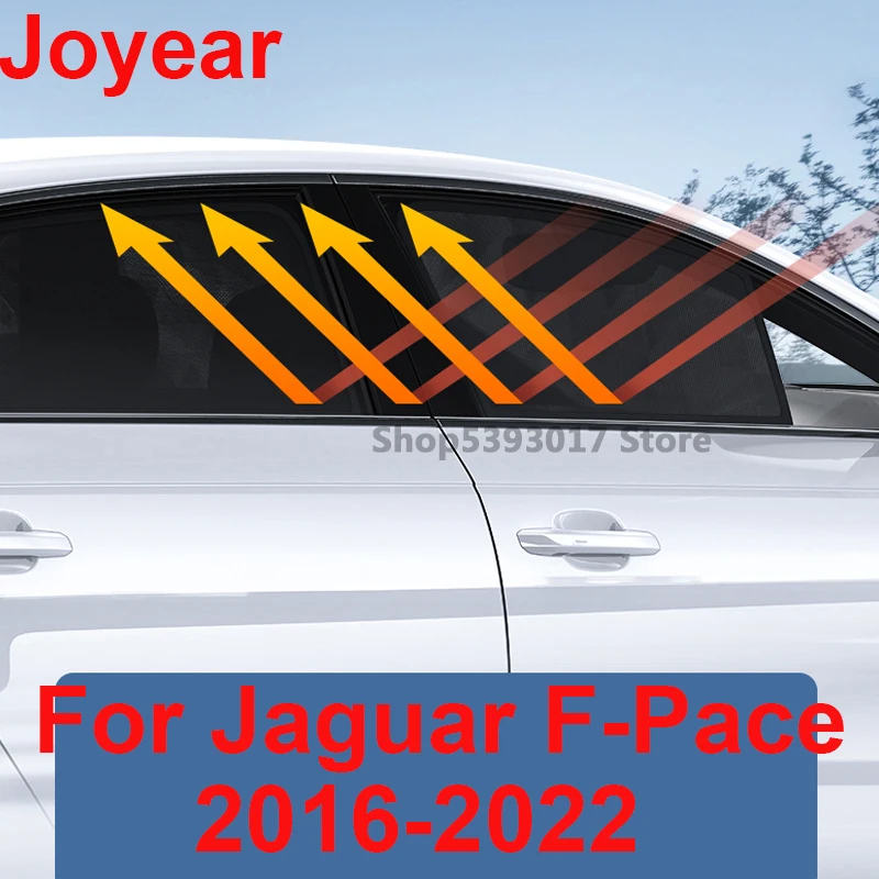 

Магнитные солнцезащитные очки для автомобиля Jaguar F-Pace 2016-2022, защитные сетчатые затеняющие шторы для боковых окон, защитные аксессуары