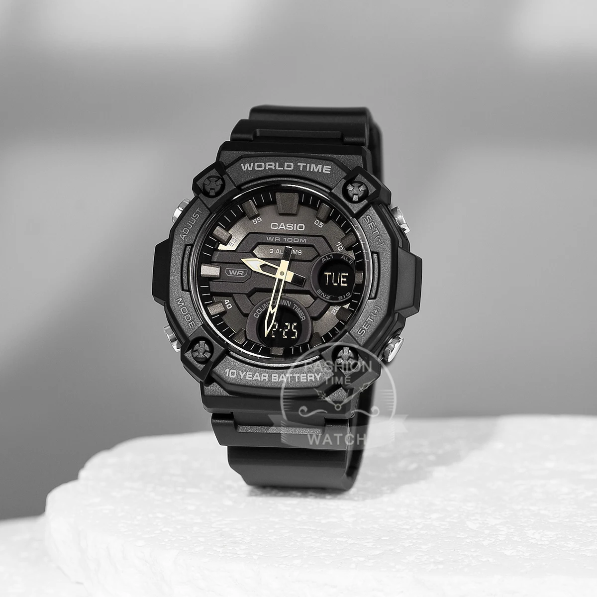 Casio Orologio Sportivo AEQ-120W-1AVCF – Analogico/Digitale, Batteria 10 Anni, 100m Water Resistant, Cronometro