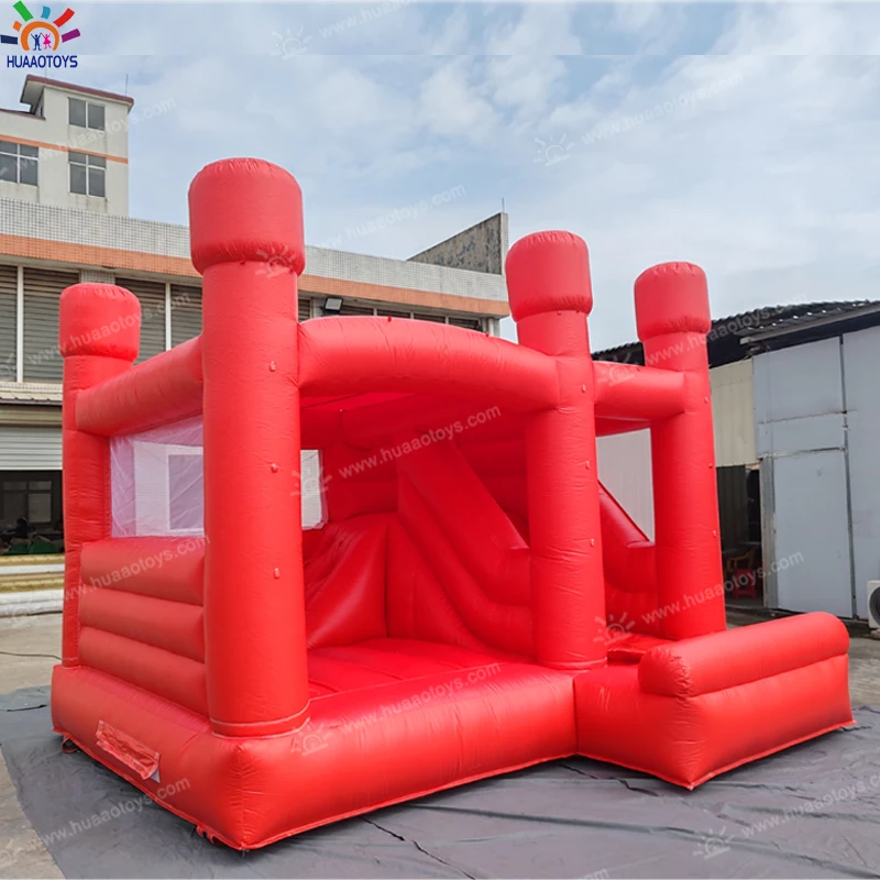 

Commerical PVC 13x13x11ft Inflatable Red Bounce Houses With Slide Kids Party Pink Bouncy Castle Air Bouncer Combo