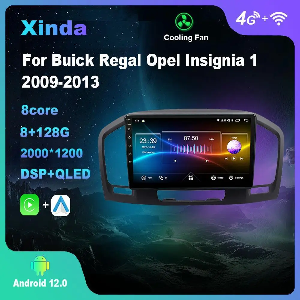 

Android 12.0 For Buick Regal Opel Insignia 1 2009-2013 Multimedia Player Auto Radio GPS Carplay 4G WiFi DSP Bluetooth