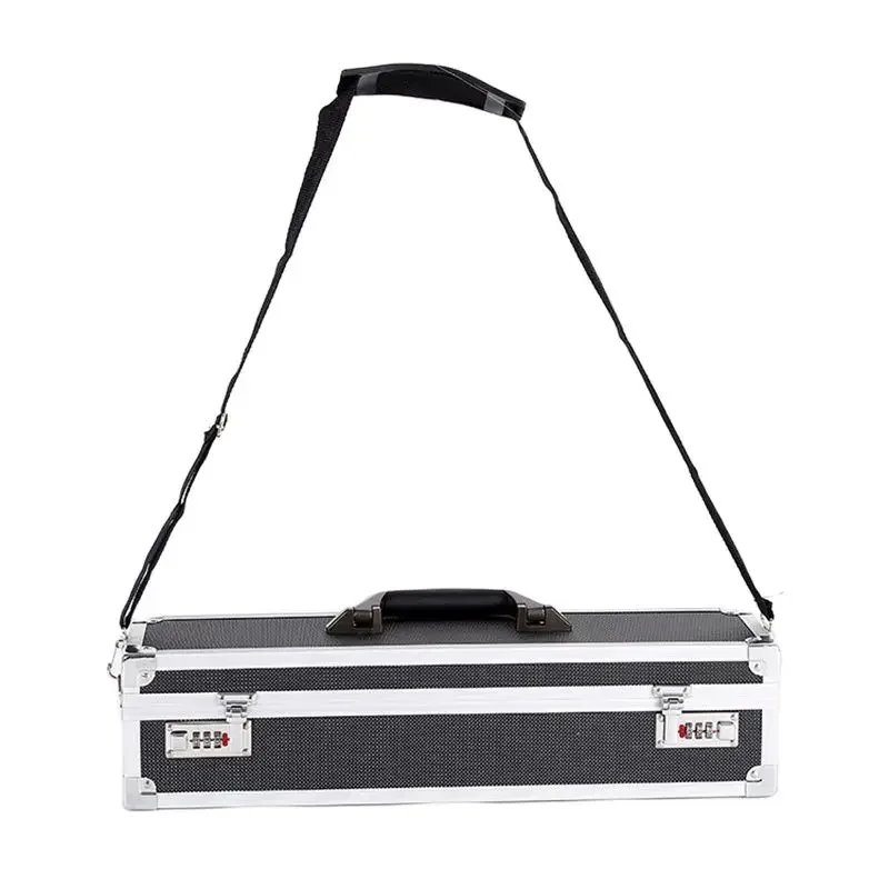 Aluminum Tool Case Foam Insert Storage Case Organizer with Shoulder Strap for Knives 50cm Length X 12cm Width X 12cm Height storage box,tool case,storage case,tool box