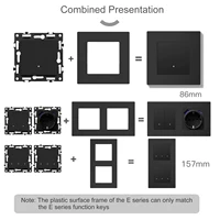 BSEED Zigbee Mechanical Light/Roller Blinds/Dimmer Tuya Smart Switches EU/FR Power Socket Modules Matte Plastic Frames DIY Parts - Image 2