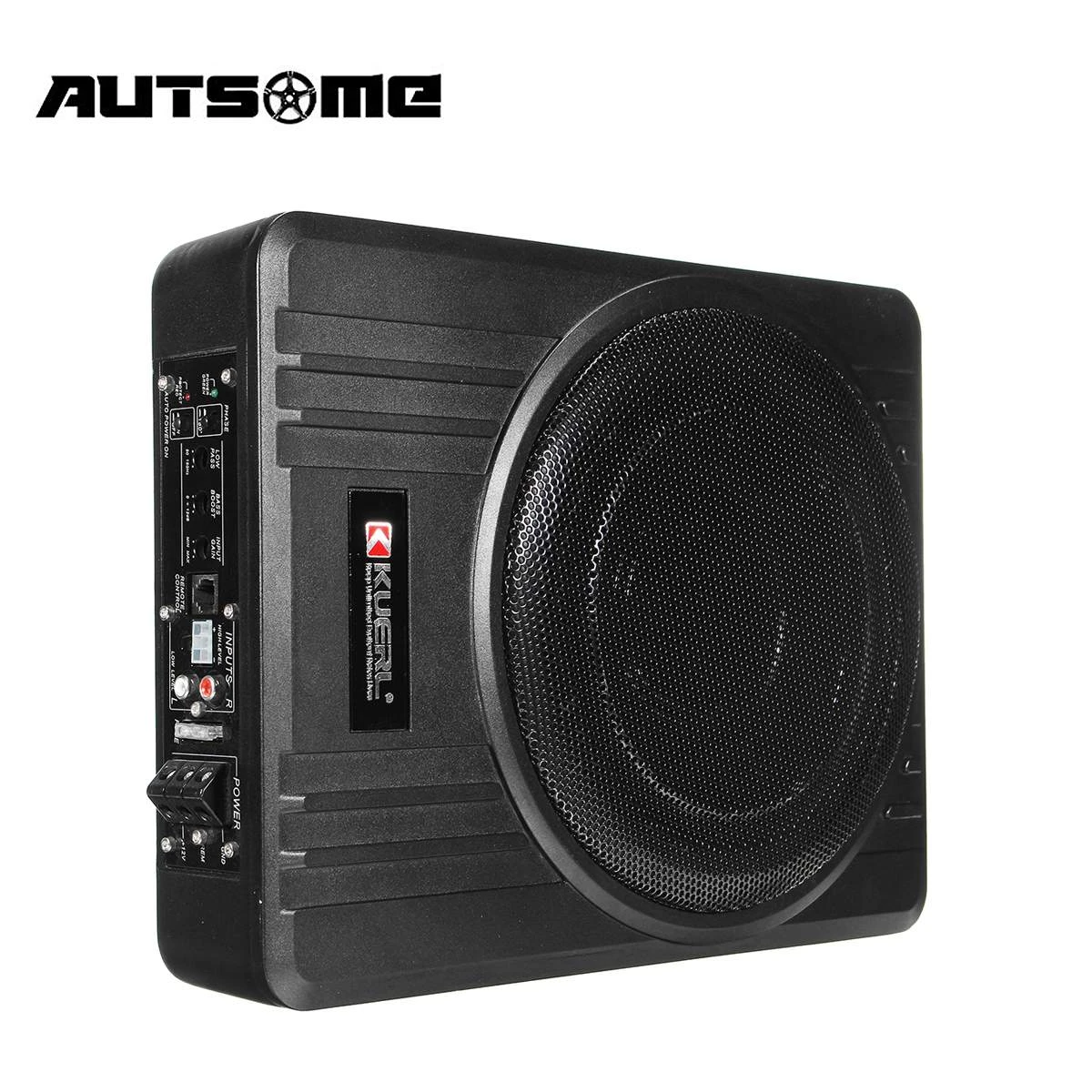 1000w 10 Inch Car Amplifier Subwoofer Car Audio Slim Under Seat Active Subwoofer Bass Speaker