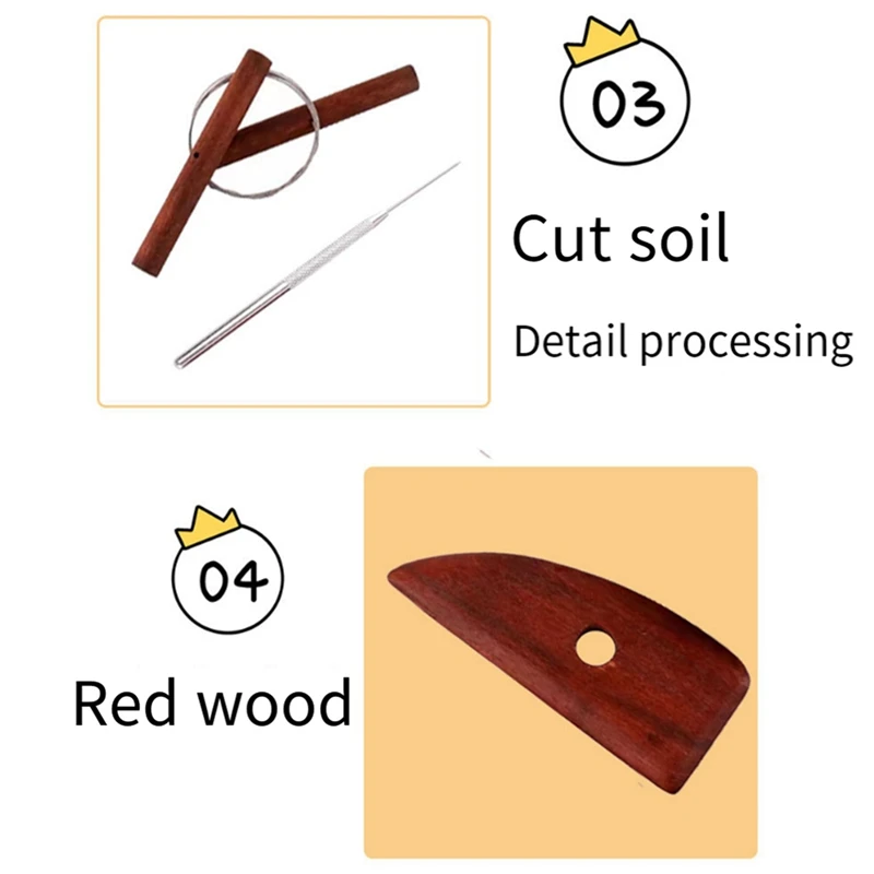 Clay Tools Pottery Carving Tools Set Of 15 Plastic Tools Mud Line Cutting Tools Multi-Purpose Clay Tools Durable Easy To Use 3