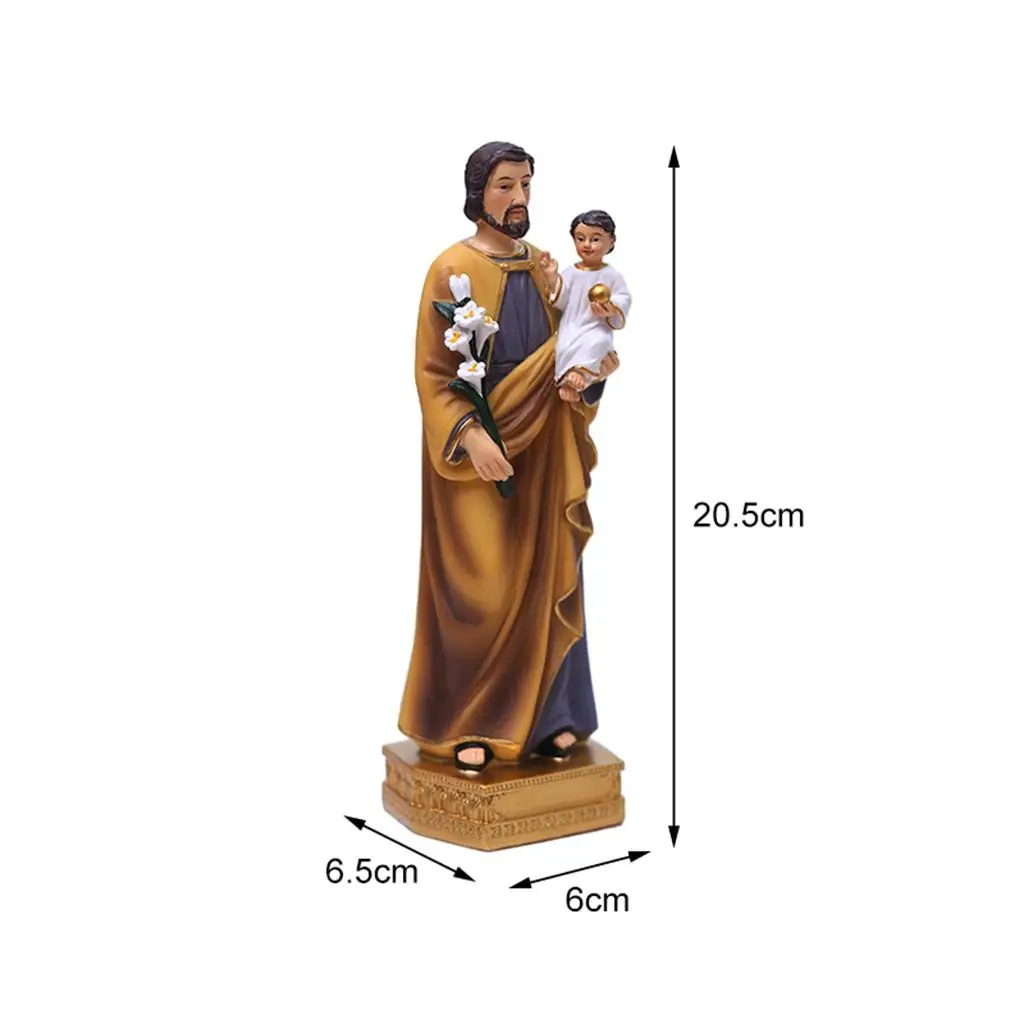 Statues of Saint Joseph And The Child Jesus Catholic Figures Sculpture