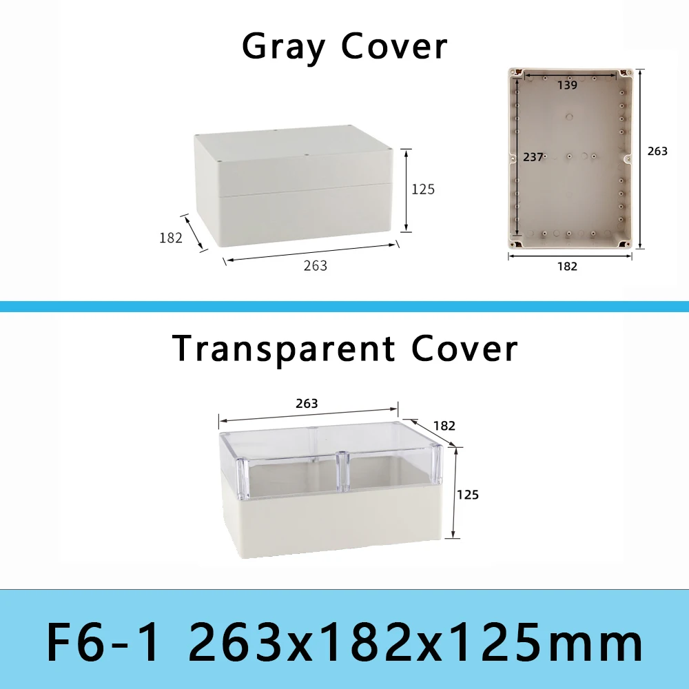 Waterproof IP67 Outdoor Electronic Housing Enclosure in Durable ABS Plastic