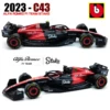 Bburago 1:43 2023 Alfa Romeo C43 F1 Formula Car Die Cast Vehicles Collectible Model Racing Toys 1