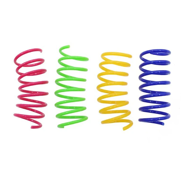 Plastic Spring Jumping Cat Toy 5