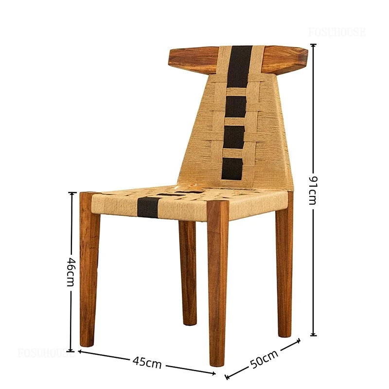 Special-shaped Rattan Chairs for Living Room Vintage Backrest Retro Garden Furniture French Unique Design Garden Chairs for B&B