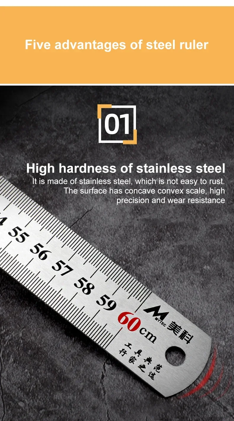 Set Righelli Metrico Imperiale 12 Righelli In Acciaio Inox - 10/15/20/30cm, Doppia Scala CM/Pollici Righello Metallo Precisione - Foto 2