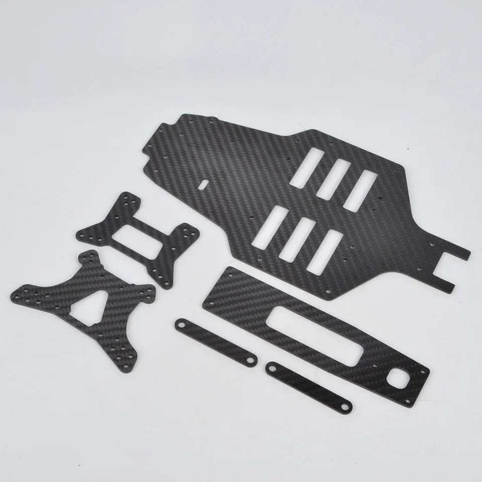 タミヤ トップフォース 4WD バギーカー用カーボンロアデッキシャーシ