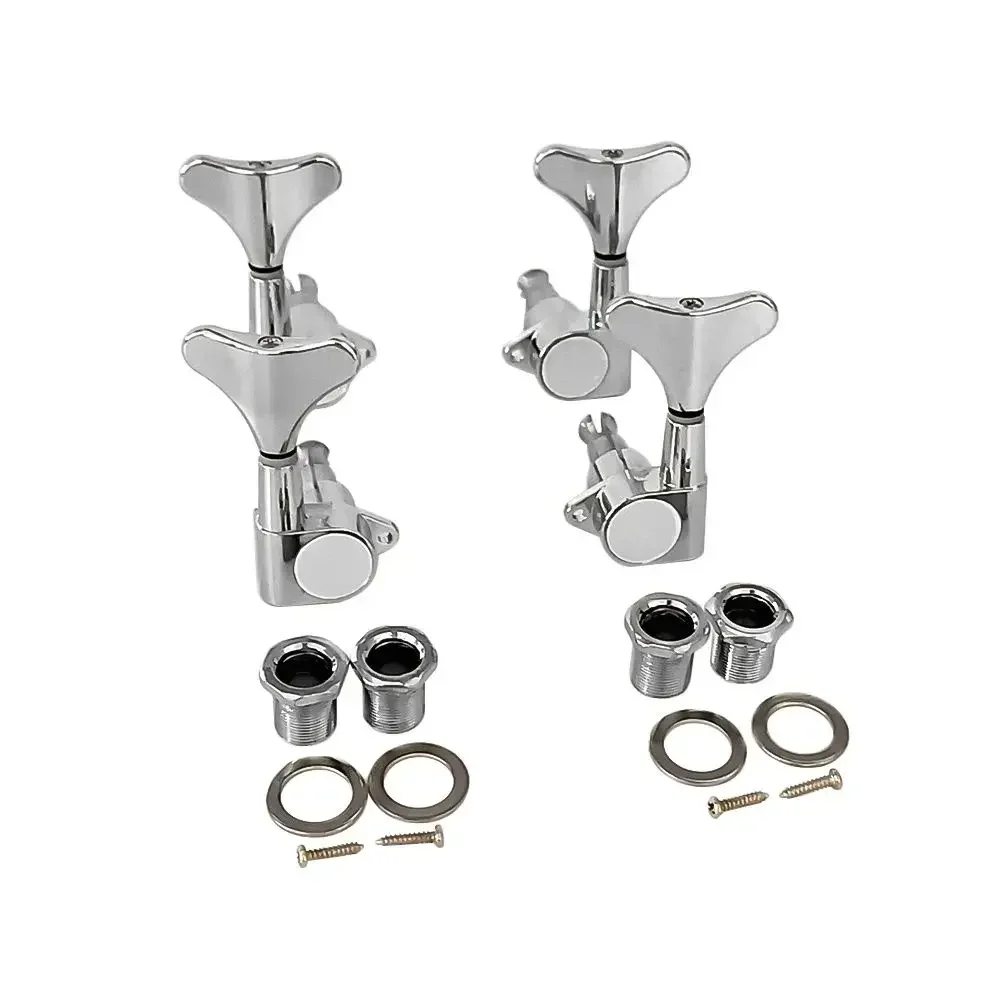 1set Elektrische Bass String Knopf Geschlossene Stimmwirbel Mechaniken Mechaniken Metall Tuning Peg für Elektrische Bass Gitarre Zubehör
