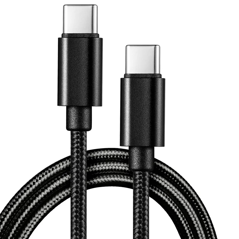 New 5A 66W Nylon Fast Charging USB-C to USB-C Cable - Available in 1m, 2m, and 3m Lengths