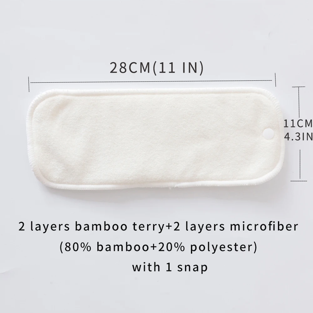 Cloth Diaper Insert 5PCS Newborn 2 Layers Bamboo Terry