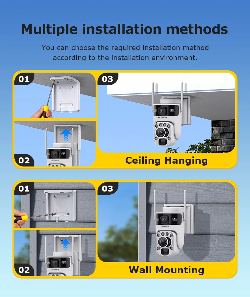 6K 4G SIM Solar Camera 60X ZOOM WiFi Security Cameras Outdoor Surveillance Cam P
