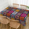 Tablecloth 1PCS Coffee Table Square Round Table Waterproof Non-Wash Tablecloth Dining Table Geometric Polyester Table Decoration 1