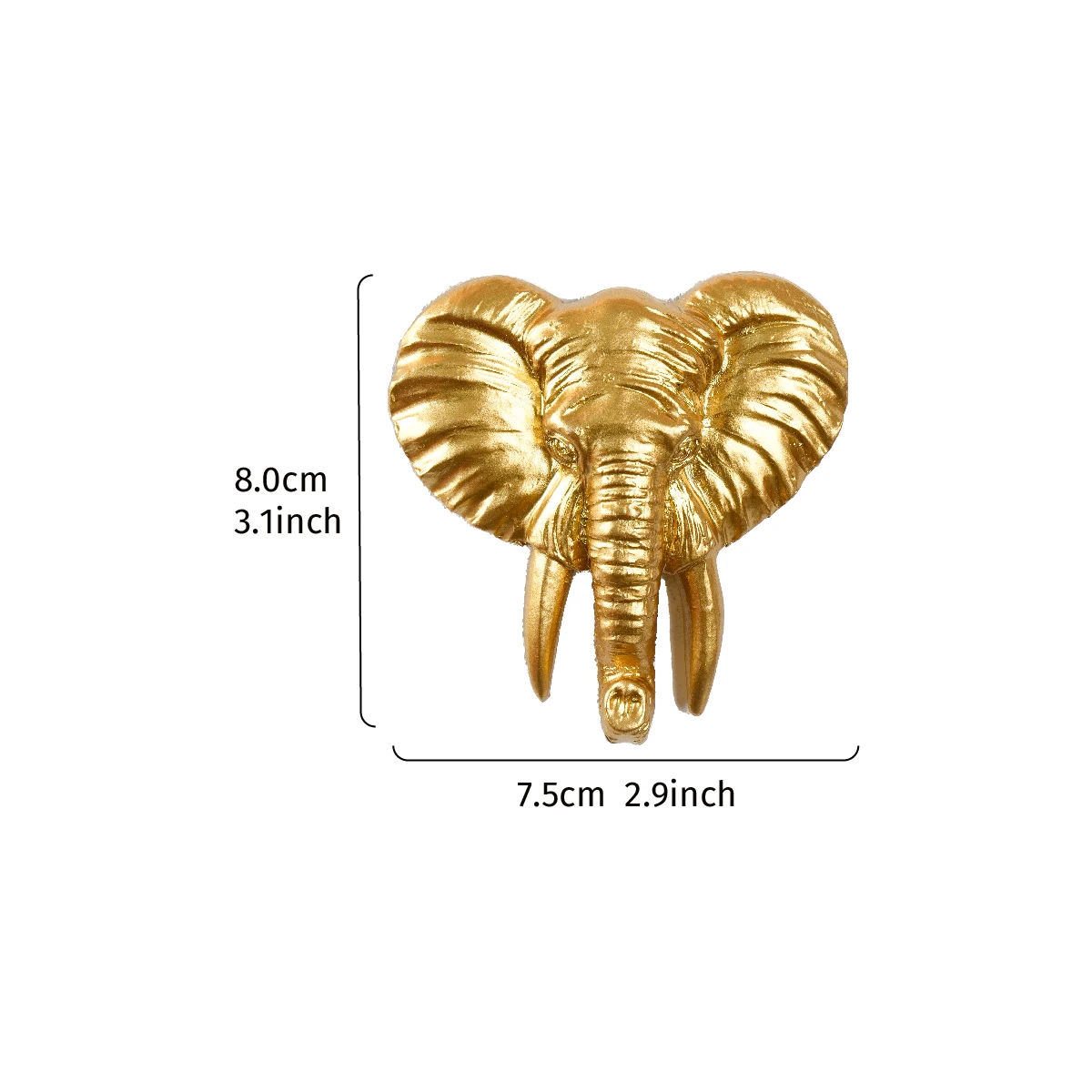 1PC, resin golden elephant head and lion head switch decorative stickers, modern resin material home decoration switch stickers