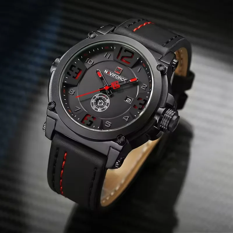 NAVIFORCE Mens Orologi Top Brand di Lusso Sport Orologio Al Quarzo Cinturino In Pelle Orologio Da Uomo Orologio Da Polso Impermeabile relogio masculino 2022  1511