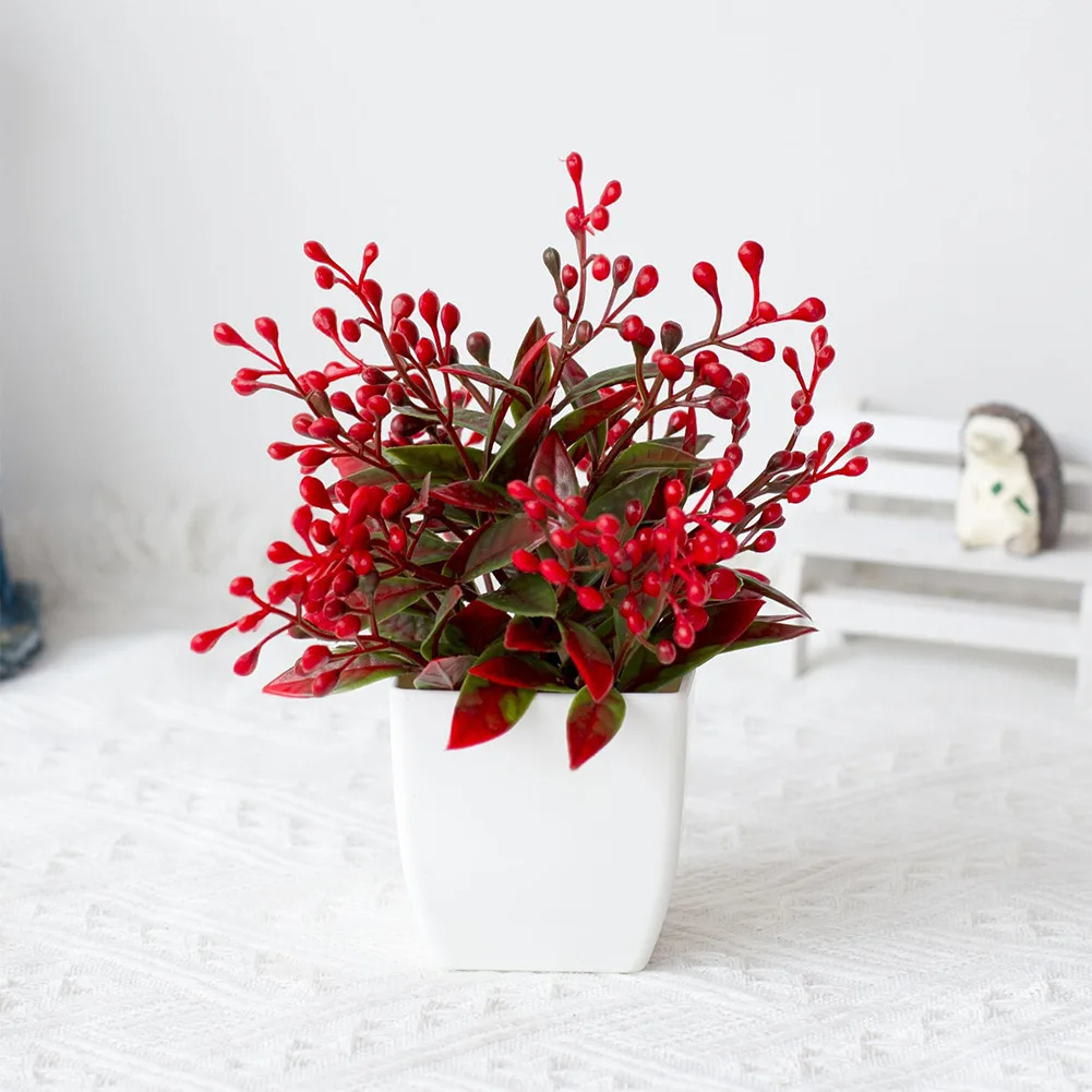 

Artificial Plants Bonsai Plastic Potted Plant Fake Flower Garden Home Decor Office Decoration Wedding Party Supplies
