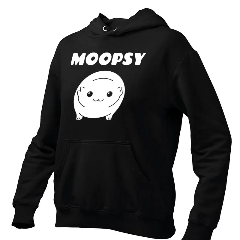 Moopsy Hoodies Cute Adult Anime Graphic Hooded Sweatshirt Y2k Unisex Soft Casual Pullover For Men Women