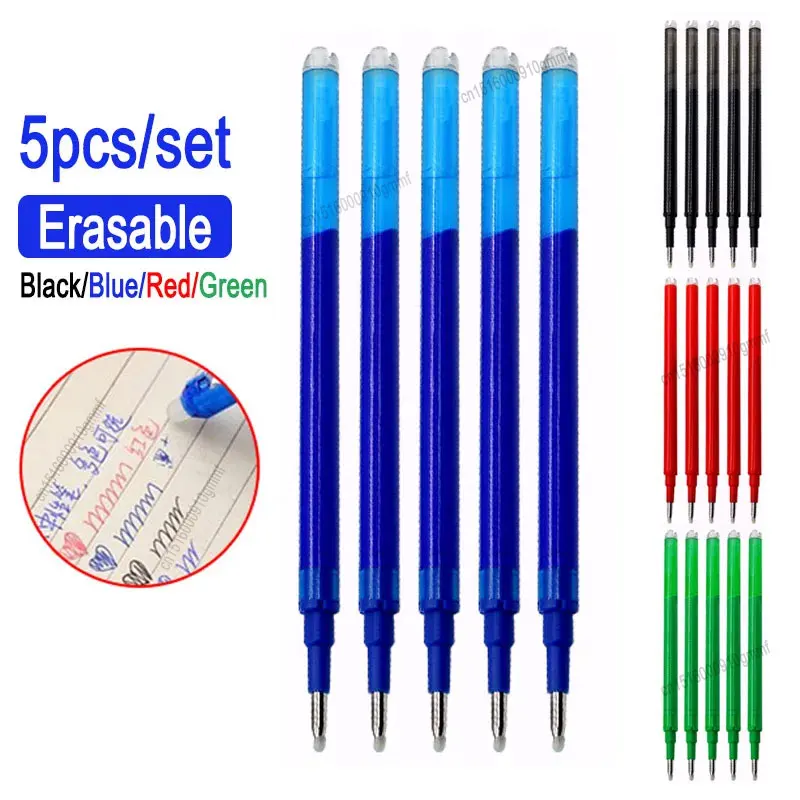 0.7mm 0.5mm Tip Retractable Erasable Gel Pen Refill Large Capacity 8 Color Ink Cartridge Rods Washable Handle Writing Stationery gel pens retractable gel pens erasable neutral pens erasable pen refills erasable gel pens erasable pens gel pen refills