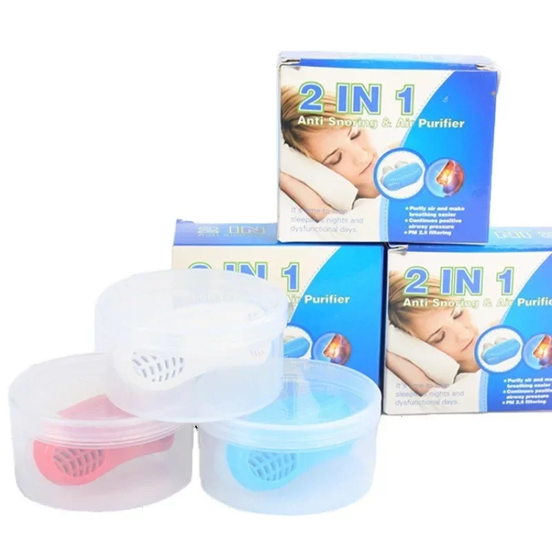 

2 in 1 Anti Snoring Amp Air Purifier Anti Snore Nose Clip Relieve Nasal Congestion Snoring Device Anti-snoring Ventilator