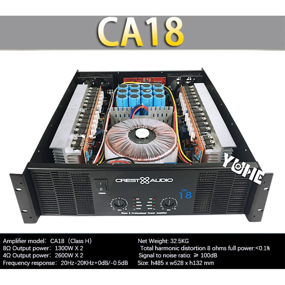 Ca18 Professional Power Amplifier Pure Power Amplifier 2channels