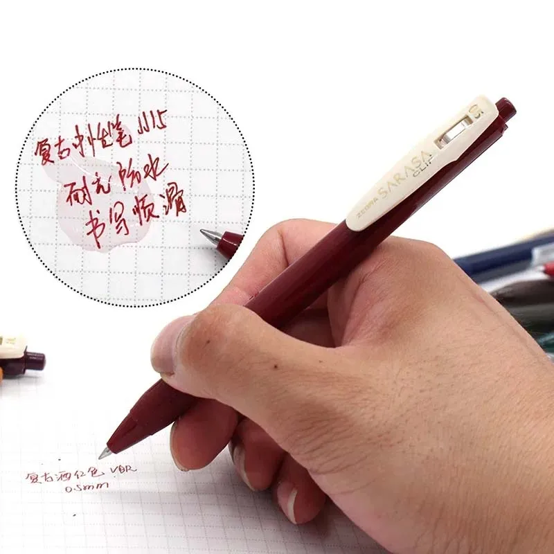 Japan Zebra SARASA JJ15 Retro Rollerball Gel Pens 0.5mm Vintage Ballpoint Pen for Writing Note Taking Drawing Stationery Supply 3