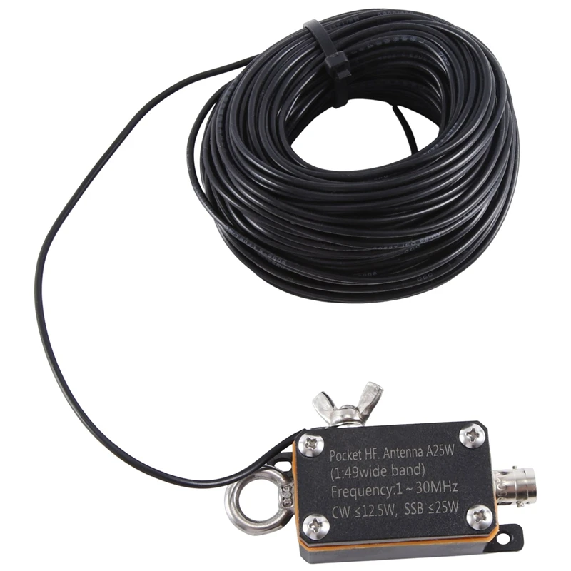 

Pocket Shortwave Antenna Pocket High Frequency Antenna A25 1-30Mhz Inverted V Horizontal Balun Long Line